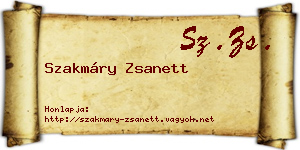 Szakmáry Zsanett névjegykártya
